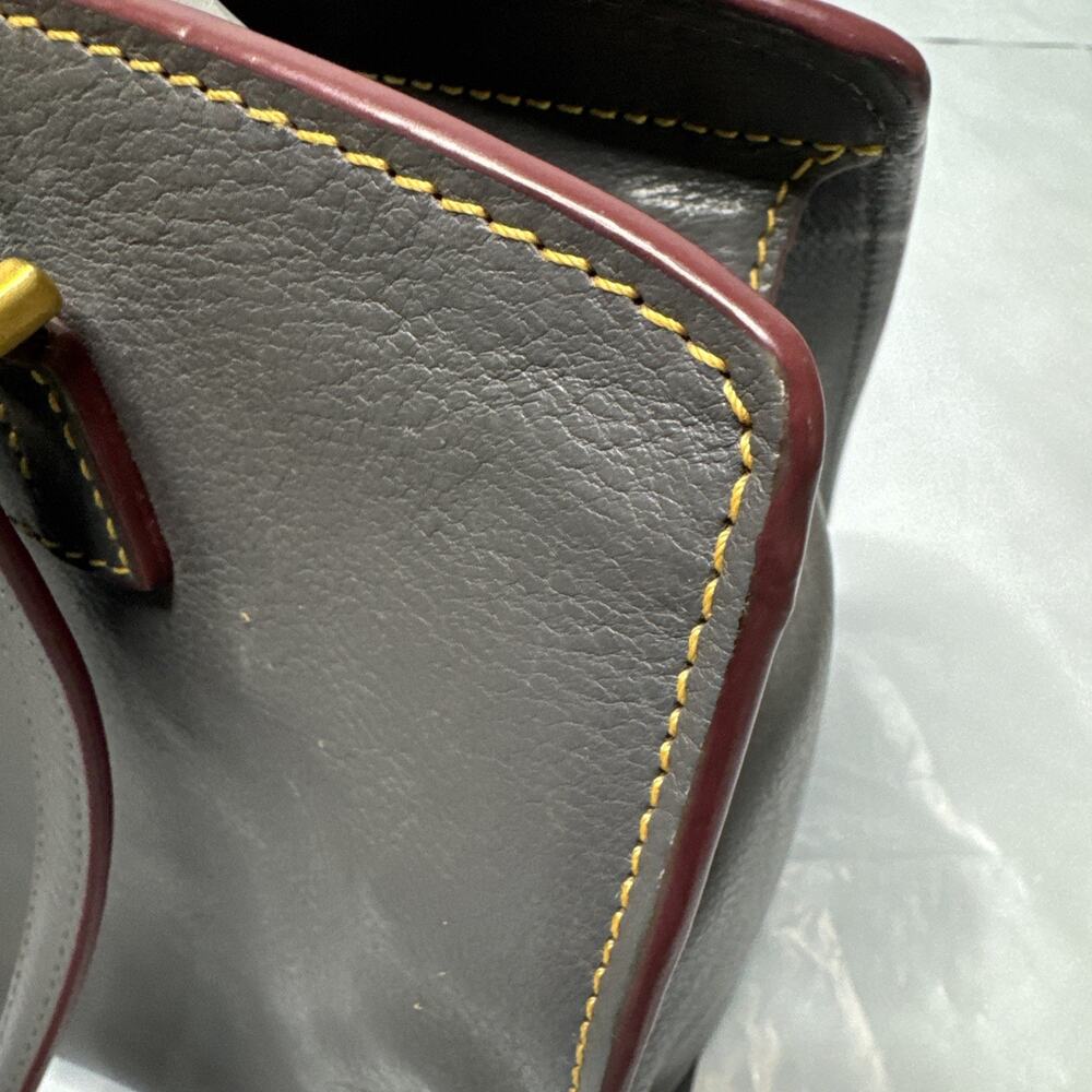Dooney & Bourke Florentine Leather Shoulder Bag Gray Blue - Picture 16 of 16